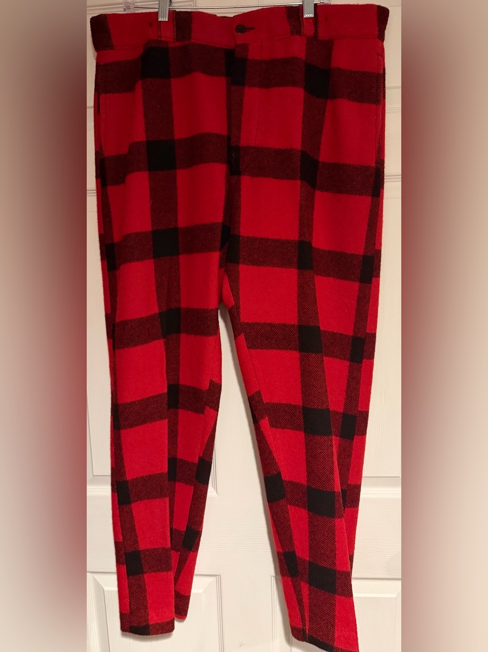 Men’s Red and Black Buffalo Plaid Pants
